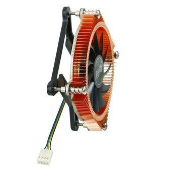 CPU hladnjak KT19, bakar, zračno hlađenje, dvije cijevi za prijenos topline, 1000–3200 RPM
