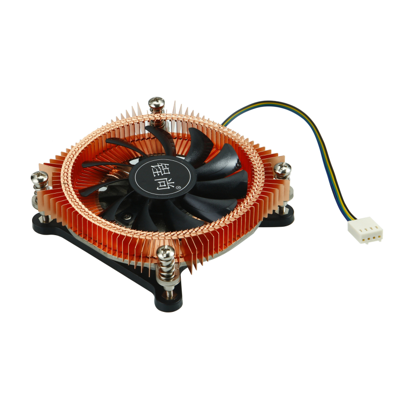 CPU hladnjak KT19, bakar, zračno hlađenje, dvije cijevi za prijenos topline, 1000–3200 RPM