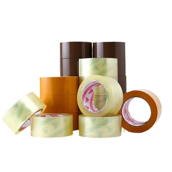 Bandă de ambalare din film BOPP, transparentă și silențioasă, adeziv pe bază de apă, grosime film 50 µm, grosime adeziv 1,5