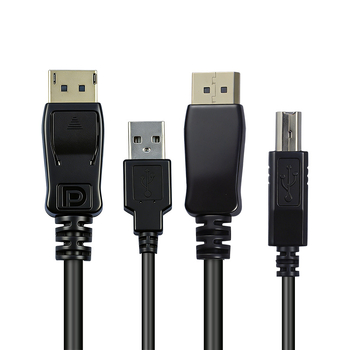 DP USB KVM διακόπτης με καλώδιο, 4K DP+USB, καλώδιο με διπλή κεφαλή DP/MiniDP, Μοντέλο DP&USB2.0KVM-01