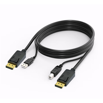 DP USB KVM διακόπτης με καλώδιο, 4K DP+USB, καλώδιο με διπλή κεφαλή DP/MiniDP, Μοντέλο DP&USB2.0KVM-01