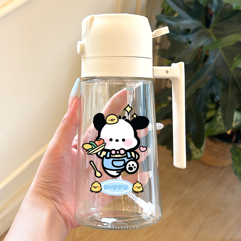 Staklena bočica za ulje s PP konstrukcijom, dvostruka primjena, pritisnite za raspršivanje, prehrambena kvaliteta