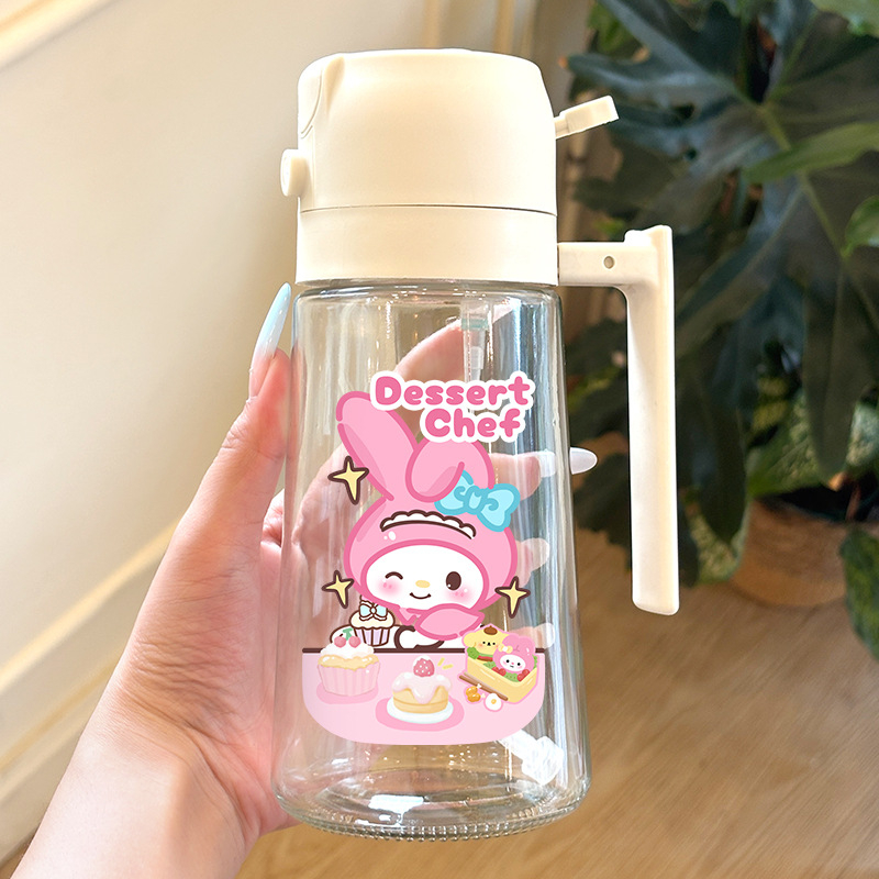 Staklena bočica za ulje s PP konstrukcijom, dvostruka primjena, pritisnite za raspršivanje, prehrambena kvaliteta