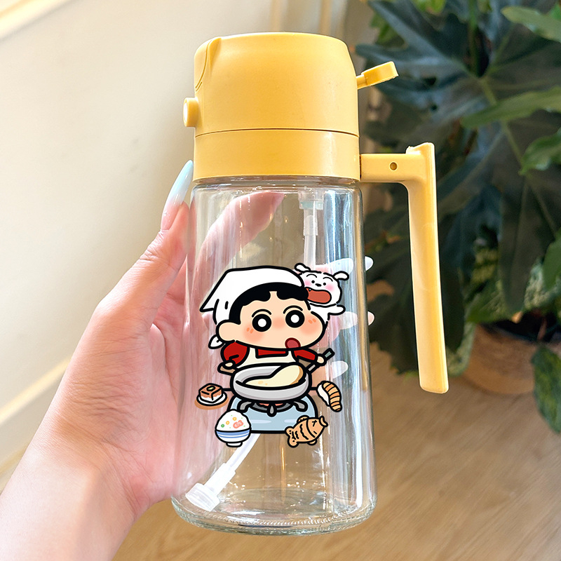 Staklena bočica za ulje s PP konstrukcijom, dvostruka primjena, pritisnite za raspršivanje, prehrambena kvaliteta