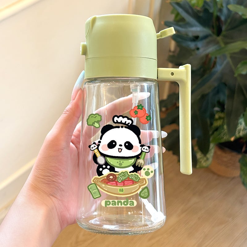 Staklena bočica za ulje s PP konstrukcijom, dvostruka primjena, pritisnite za raspršivanje, prehrambena kvaliteta