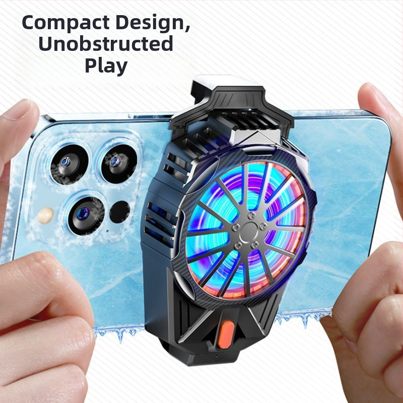 Feilibake X57 Ψύκτης κινητού τηλεφώνου — Type-C σύνδεση, 45 mm ανεμιστήρας, κατασκευή ABS + αλουμινίου κράμα, συμβατό με iPhone και Android, έλεγχος θερμοκρασίας σε 3 ταχύτητες