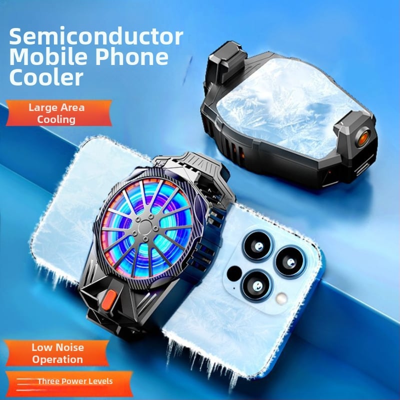 Feilibake X57 Ψύκτης κινητού τηλεφώνου — Type-C σύνδεση, 45 mm ανεμιστήρας, κατασκευή ABS + αλουμινίου κράμα, συμβατό με iPhone και Android, έλεγχος θερμοκρασίας σε 3 ταχύτητες