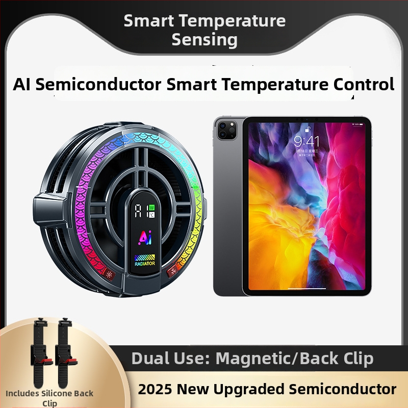 TH06 hladnjak za tablet — 24W, digitalni prikaz, četiri brzine podešavanja, magnetsko pričvršćivanje, Type-C sučelje