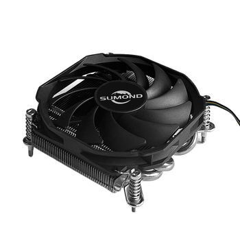 Radiator CPU cu suprafață nichelată, 4 țevi de căldură, răcire cu aer, funcționare silențioasă cu control inteligent al temperaturii (900–3000 RPM)