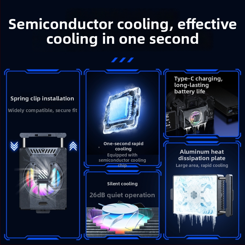 Răcitor semiconductiv pentru camere mirrorless Sony, Fujifilm și Canon — TH-273, 15W, Type-C, ABS