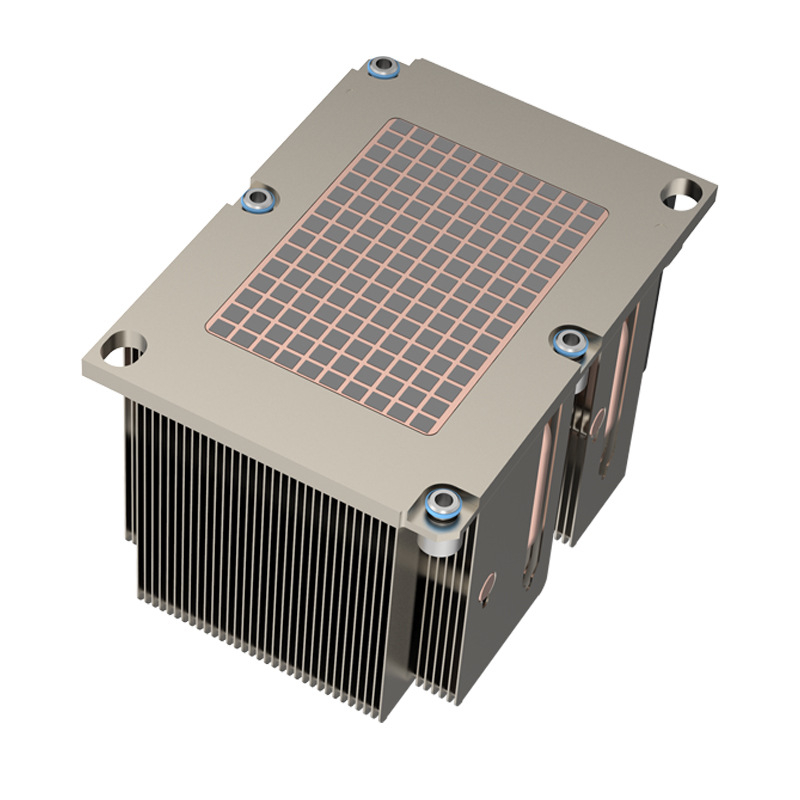 Serverski CPU hladnjak s toplinskim cijevima, 4 cijevi, 1200 RPM, buka 47,2 dB, bakar-aluminijsko povezivanje, tih, višestruka prilagodba kutova