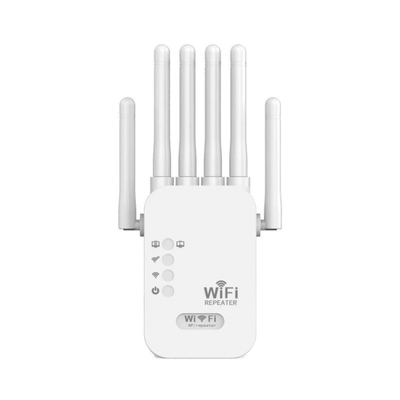 Безжичен маршрутизатор-усилвател с шест антени – 802.11n, 300 Mbps, Cat5 Ethernet, домашна мрежа