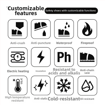 Spring River Cy010 Muške Visoke Radne Cipele od Kože Full-Grain, S Zaštitom od Udaraca, Za Hladne Uvjete u Naftnoj Industriji