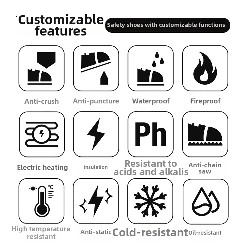 Spring River Cy010 Muške Visoke Radne Cipele od Kože Full-Grain, S Zaštitom od Udaraca, Za Hladne Uvjete u Naftnoj Industriji