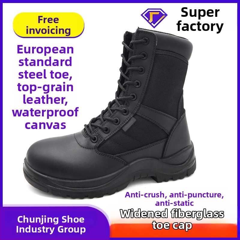 Spring River Cy010 Muške Visoke Radne Cipele od Kože Full-Grain, S Zaštitom od Udaraca, Za Hladne Uvjete u Naftnoj Industriji