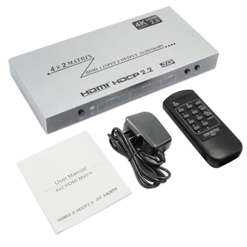 HDMI Matrix Switcher 4x2, 4K60 με EDID και έλεγχο RS232