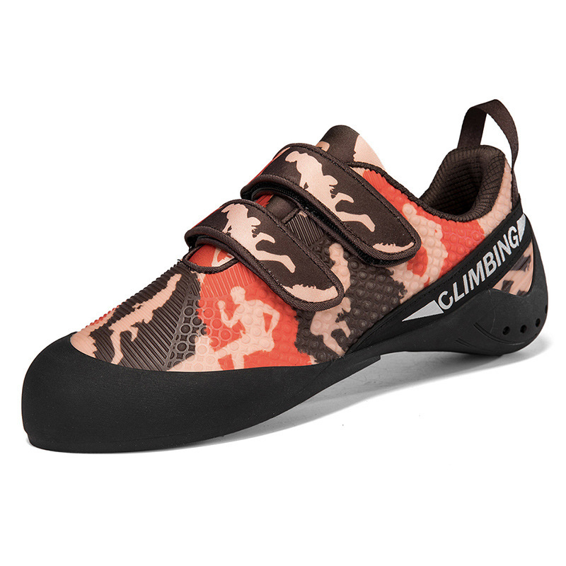 Παπούτσια αναρρίχησης με κλείσιμο Velcro, αντιολισθητικά, unisex για ενήλικες, για εσωτερικό μπολντινγκ, επάνω μέρος συνθετικό δέρμα