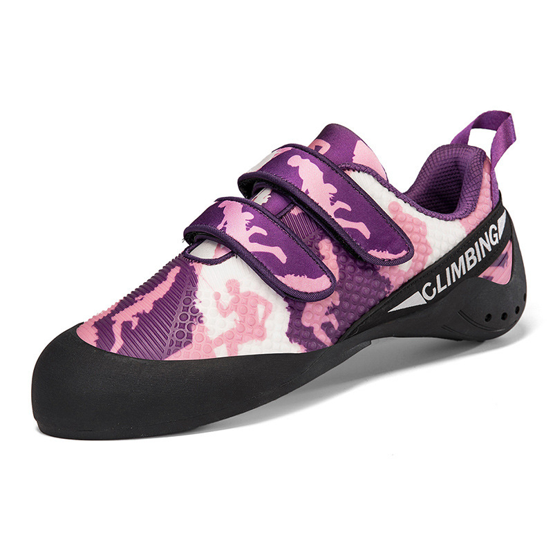 Παπούτσια αναρρίχησης με κλείσιμο Velcro, αντιολισθητικά, unisex για ενήλικες, για εσωτερικό μπολντινγκ, επάνω μέρος συνθετικό δέρμα