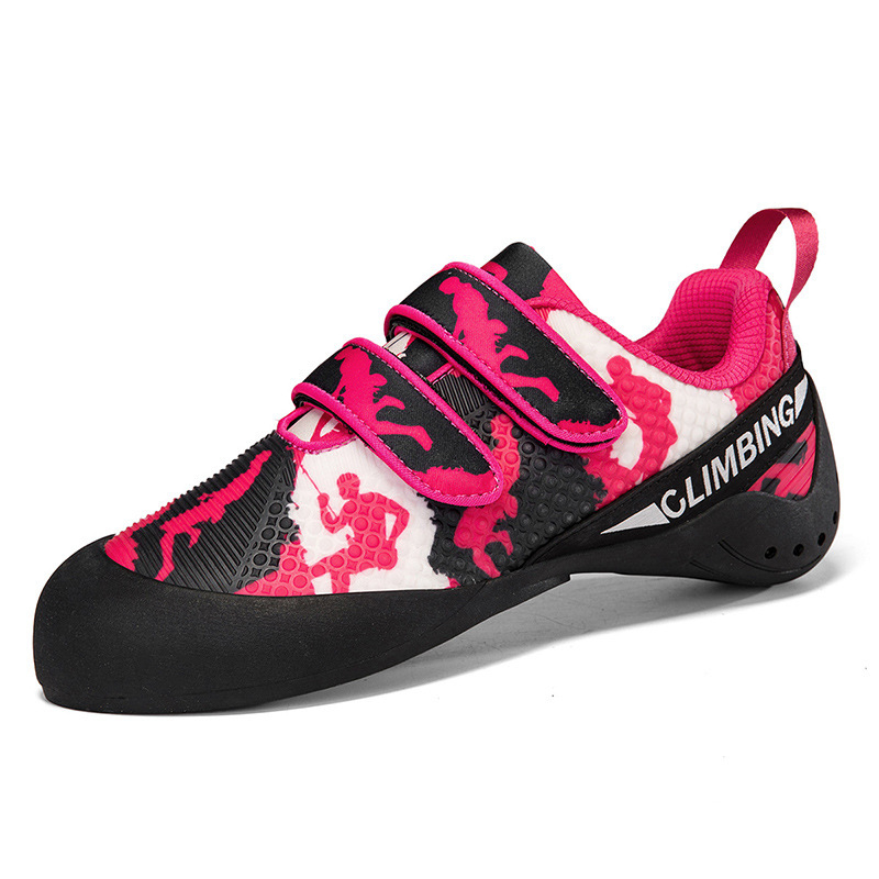 Παπούτσια αναρρίχησης με κλείσιμο Velcro, αντιολισθητικά, unisex για ενήλικες, για εσωτερικό μπολντινγκ, επάνω μέρος συνθετικό δέρμα