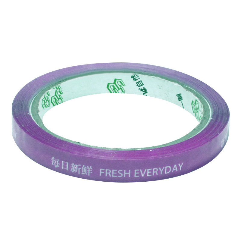 Pojas za pakiranje povrća i voća s dnevnim tiskanim oznakama, BOPP film, UV-otporna konstrukcija, ljepilo osjetljivo na pritisak, debljina 50 μm