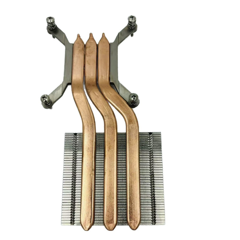 Radiator pentru placă video cu 3 țevi din cupru, aliaj cupru-aluminiu, răcire silențioasă și rezistentă la praf, ventilator 8017/7015 cu placă posterioară și țeavă termică