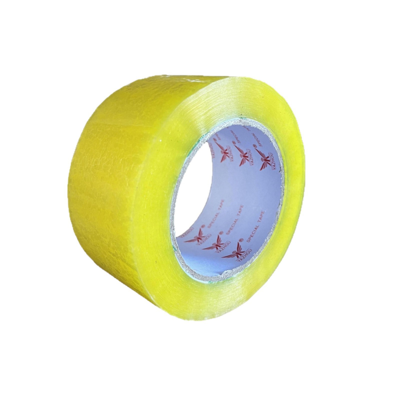 Prozirna pakirajuća traka s BOPP filmom i ljepilom na bazi vode; namijenjena za brtvljenje i pakiranje; temperaturna otpornost -20 do 40 °C; jaka adhezija.