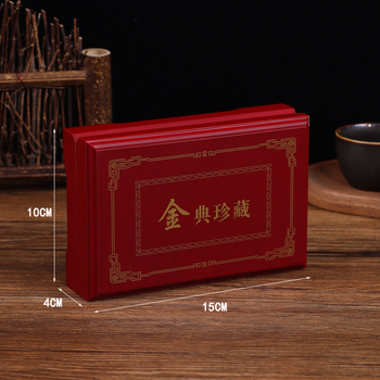 Zlatá kolekcia Gold Card Box — drevená úložná skriňa na zlaté slitky, strieborné tyče a pamätné mince; bronzové vyhotovenie, prispôsobiteľný vnútorný výplet, potlačené logo
