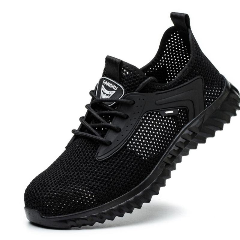 Foot Shield muške ljetne zaštitne cipele, prozračni fly-knit gornji dio, čelični vrh, otporne na udarce i probijanje, niski profil