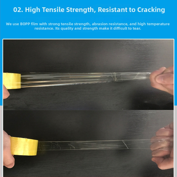 Prozirna pakirajuća traka s vodom baziranim ljepilom za strojno zatvaranje i logističko pakiranje, BOPP film, 50 μm, površina za pisanje