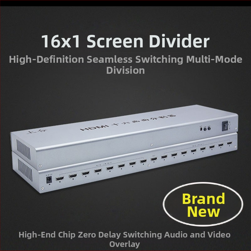 HDMI 16-portový prepínač, 16 vstupov 1 výstup, 1920×1080@60Hz, 1 m kábel, správa napájania