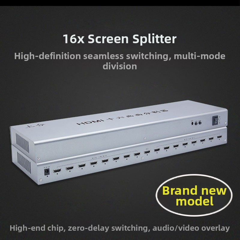 HDMI 16-portový prepínač, 16 vstupov 1 výstup, 1920×1080@60Hz, 1 m kábel, správa napájania