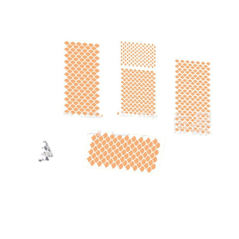 Set od 3 šablona za ljuske sirene, PET, ručno izrađeno, modern minimalistički stil