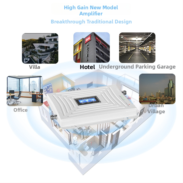 Vnútorný opakovač signálu GSM/DCS/WCDMA, frekvencie 900/1800/2100/2600 MHz, pokrytie 500 m², model S3GDW-BHZ, značka Grand