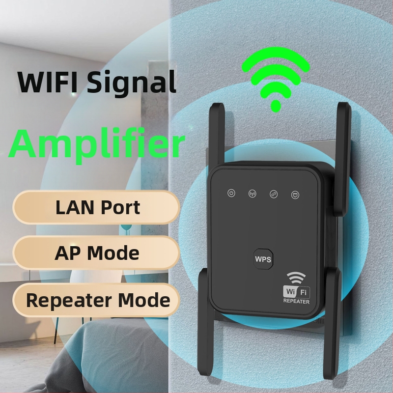 Ασύρματος επαναλήπτης με AP διπλής λειτουργίας, Cat5 καλώδιο, εμβέλεια μεταγωγής 0–80 m², ταχύτητα 300, τροφοδοσία 100–240 V AC