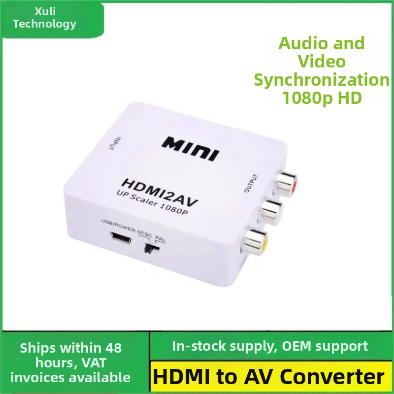 HDMI na AV konvertor XC-1080P, HDMI2AV adaptér pre TV, 1080P rozlíšenie, 0.5 m kábel, Podpora riadenia energie
