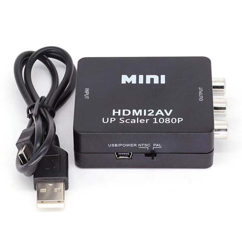 Convertor HDMI către AV XC-1080P, adaptor HDMI2AV pentru TV, 1080P, cablu de 0.5 m, Suport gestionare energiei