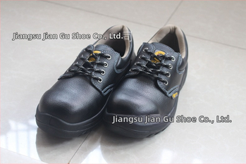 WS6610 Pantofi de protecție cu talpă joasă și vârf din oțel – rezistenți la acid și bază, rezistenți la lovire și perforare, rezistenți la ulei, piele de vită, talpă PU