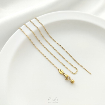 Colier din oțel de titan cu lanț șarpe, placare prin vid, design în formă de O, mărgele; personalizare disponibilă și etichetă privată licențiată