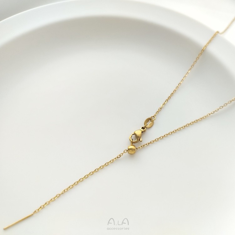 Colier din oțel de titan cu lanț șarpe, placare prin vid, design în formă de O, mărgele; personalizare disponibilă și etichetă privată licențiată