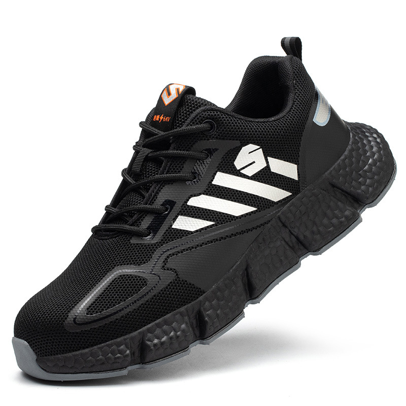 Sigurne radne cipele, niski gornji dio od mreže, plastično-čelični zaštitni prst, protiv probijanja, protiv lomljenja, prozračne