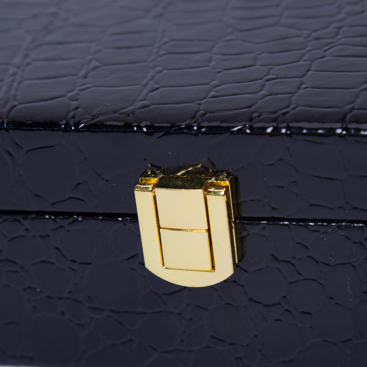 Cutie cadou pentru curea din fibreboard, ștampilă la cald argintie, interior din flanel auriu-gălbui, model PHDB0123, personalizabil