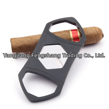 Nerezové nožnice na cigare s dvojitou čepeľou, šesťuholníkový dizajn, prispôsobiteľné