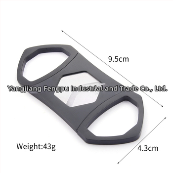 Nerezové nožnice na cigare s dvojitou čepeľou, šesťuholníkový dizajn, prispôsobiteľné