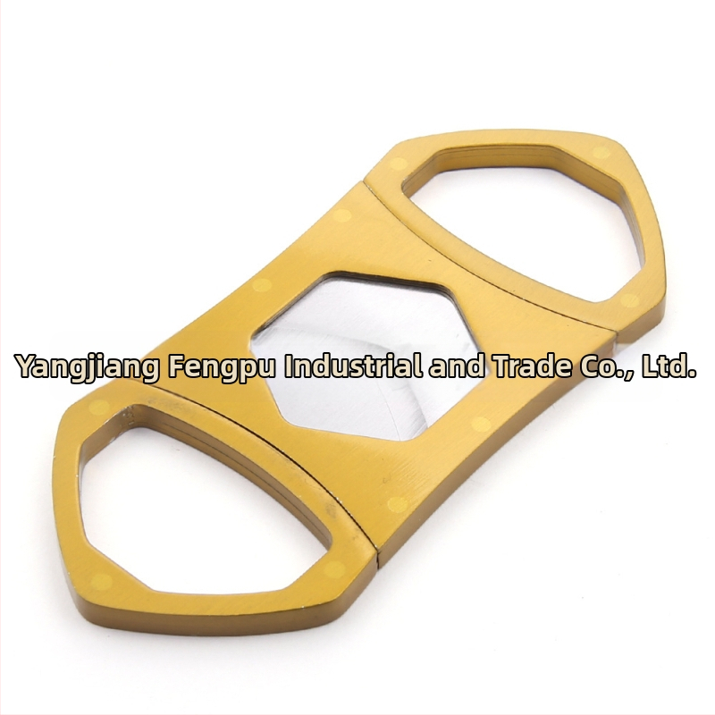 Nerezové nožnice na cigare s dvojitou čepeľou, šesťuholníkový dizajn, prispôsobiteľné