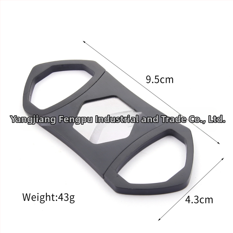 Nerezové nožnice na cigare s dvojitou čepeľou, šesťuholníkový dizajn, prispôsobiteľné