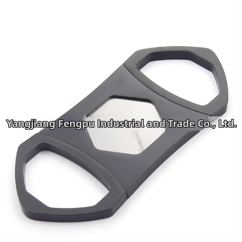 Nerezové nožnice na cigare s dvojitou čepeľou, šesťuholníkový dizajn, prispôsobiteľné