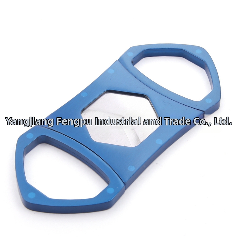 Nerezové nožnice na cigare s dvojitou čepeľou, šesťuholníkový dizajn, prispôsobiteľné