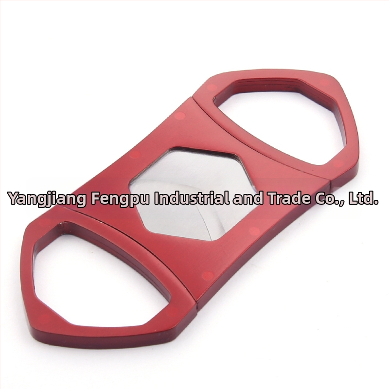 Nerezové nožnice na cigare s dvojitou čepeľou, šesťuholníkový dizajn, prispôsobiteľné