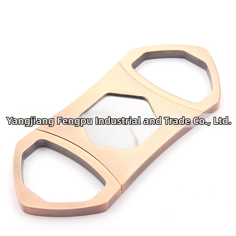 Nerezové nožnice na cigare s dvojitou čepeľou, šesťuholníkový dizajn, prispôsobiteľné