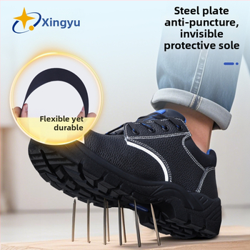 Xingyu radne zaštitne cipele – otporne na probijanje i udar, koža bivola + mreža, niski profila, unisex